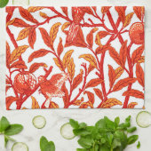 アールヌーボーバードアンドザクロみかん キッチンタオル (折り畳み)