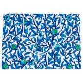 アールヌーボーバードアンドザクロ島コバルトブルー ラージペーパーバッグ (正面)