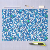 アールヌーボーバードアンドザクロ島コバルトブルー 薄葉紙 (クラフト)