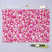 アールヌーボーバードアンドザクロ明るい赤紫色ピンク 薄葉紙 (クラフト)