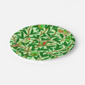 アールヌーボーバードアンドザクロ石灰グリーン ペーパープレート (アングル)