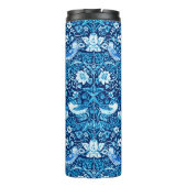 アールヌーボーバードアンドフラワータペストリー、ダークブルー タンブラー (裏面)