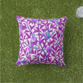 アールヌーボーバードザクロアメジスト紫 クッション (芝生)