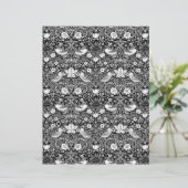 アールヌーボーバードフラワータペストリーブラック&ホワイト (スタンド正面)