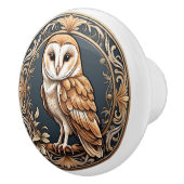 アールヌーボーバーンフクロウ セラミックノブ (右)