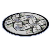 アールヌーボーパステルシェルリリー&ブラックアーチズ カッティングボード (角)