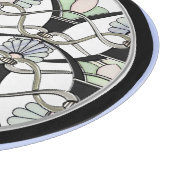 アールヌーボーパステルシェルリリー&ブラックアーチズ カッティングボード (角)