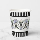 アールヌーボーパステルシェルリリー&ブラックアーチズ 紙コップ (裏面)