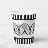 アールヌーボーパステルシェルリリー&ブラックアーチズ 紙コップ (左)