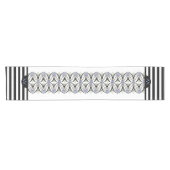 アールヌーボーパステルシェルリリー&ブラックストライプズ ショートテーブルランナー (横)