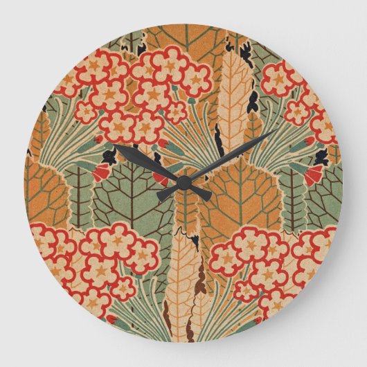 アールヌーボーパターン#1アットエムポリオモファ ラージ壁時計 (正面)