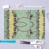 アールヌーボーパターン#10 薄葉紙 (クラフト)