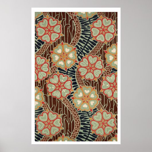 アールヌーボーパターン#2アットエムポリオモファ ポスター (正面)