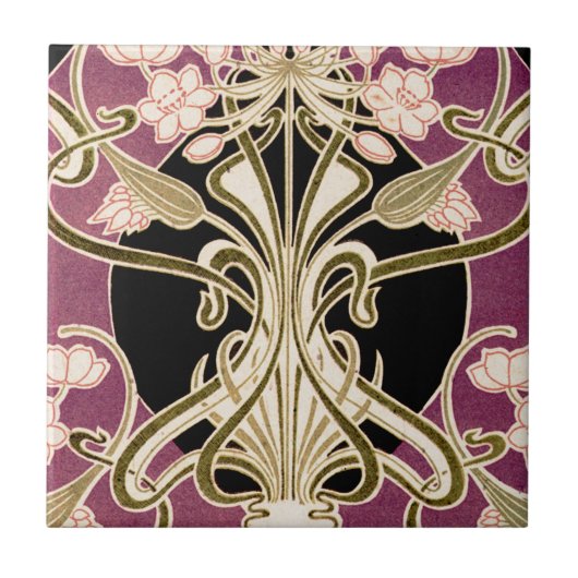 アールヌーボーパターン#2 タイル (正面)