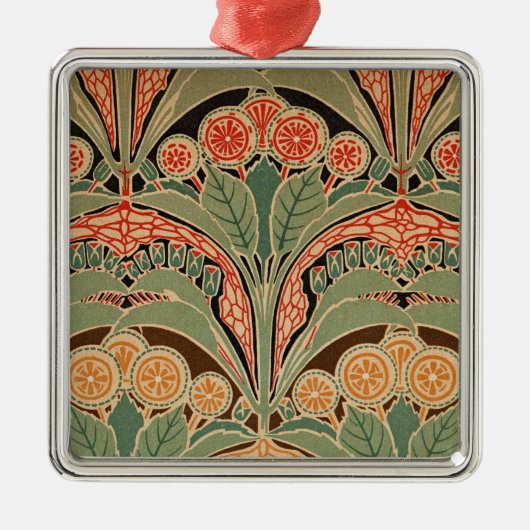 アールヌーボーパターン#3アットエムポリオモファ メタルオーナメント (正面)
