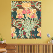 アールヌーボーパターン#4アットエムポリオモファ キャンバスプリント (インサイチュ (リビング))