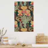 アールヌーボーパターン#4アットエムポリオモファ ポスター (キッチン)