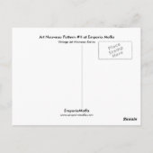 アールヌーボーパターン#4アットエムポリオモファ ポストカード (裏面)