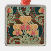 アールヌーボーパターン#4アットエムポリオモファ メタルオーナメント (正面)