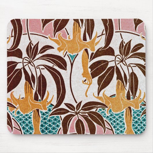 アールヌーボーパターン#5アットエムポリオモファ マウスパッド (正面)