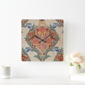 アールヌーボーパターン#6アットエムポリオモファ スクエア壁時計 (ホーム)