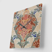 アールヌーボーパターン#6アットエムポリオモファ スクエア壁時計 (傾斜)