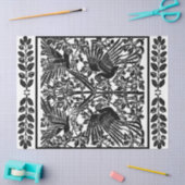 アールヌーボーパロッツスケッチデクページティッシュペーパー 薄葉紙 (クラフト)