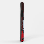 アールヌーボーパン、赤白黒ダマスクモノグラム Case-Mate iPhoneケース (裏面/右)