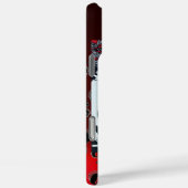 アールヌーボーパン、赤白黒ダマスク Case-Mate iPhoneケース (裏面 / 右)