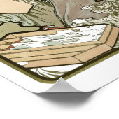 アールヌーボービクトリアンアルフォンスミュシャ香水アド ポスター (角)