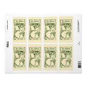 アールヌーボービクトリアンエラエックスリビスレディテンプレート ラベル (フルシート)