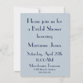 アールヌーボービューティフルブライドシャワー招待状 招待状 (裏面)