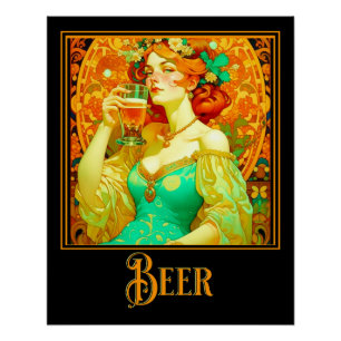 アールヌーボービール ポスター