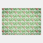 アールヌーボーピンクのユリの壁紙 ラッピングペーパーシート (正面)