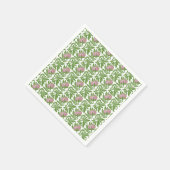 アールヌーボーピンクの睡蓮の壁紙 スタンダードカクテルナプキン (角)