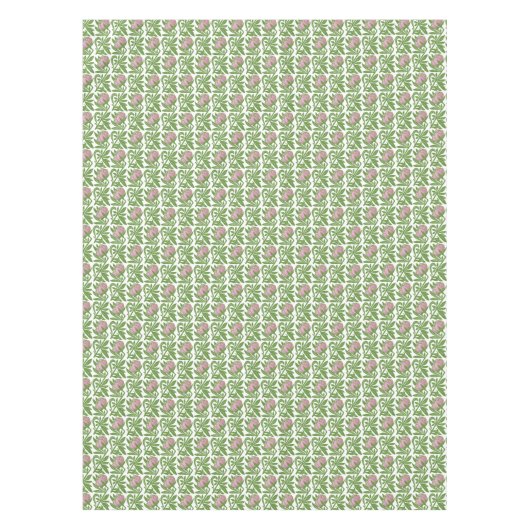 アールヌーボーピンクの睡蓮の壁紙 テーブルクロス (正面)