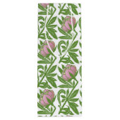 アールヌーボーピンクの睡蓮の壁紙 ワインギフトバッグ (裏面)