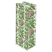 アールヌーボーピンクの睡蓮の壁紙 ワインギフトバッグ (正面アングル)