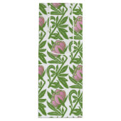 アールヌーボーピンクの睡蓮の壁紙 ワインギフトバッグ (正面)