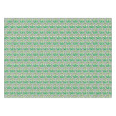 アールヌーボーピンクの睡蓮ダマスク テーブルクロス (正面(横))