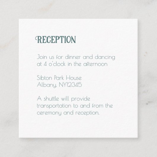 アールヌーボーピンクバタフライウェディングレセプション エンクロージャーカード (正面)