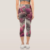 アールヌーボーピンクファンとシルバーファン カプリレギンス (裏面)