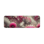 アールヌーボーピンクファンとシルバーファン ラベル (正面)