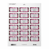 アールヌーボーピンクファンとシルバーファン ラベル (フルシート)