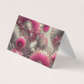 アールヌーボーピンクファンとシルバーファン 名刺 (裏面)