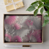 アールヌーボーピンクファンとシルバーファン 薄葉紙 (ギフト)