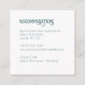 アールヌーボーピンクヴィンテージバタフライ宿泊 エンクロージャーカード (正面)