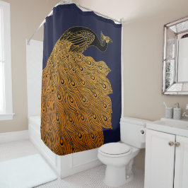 アールヌーボーピーコックウィル・ブラッドリー シャワーカーテン