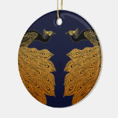 アールヌーボーピーコックウィル・ブラッドリー セラミックオーナメント (左)