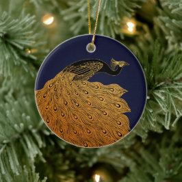 アールヌーボーピーコックウィル・ブラッドリー セラミックオーナメント